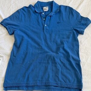 Lacoste Men’s vintage washed collared tshirt size M